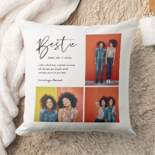 Beste Vrienden Voor Altijd Cadeau met 3 foto's c Kussen