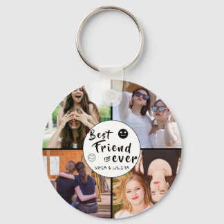 Beste vrienden voor altijd - Custom 4-Photo Collag Sleutelhanger