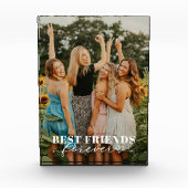 Beste vrienden voor altijd Custom White Script Fot Fotoblokken (Voorkant)
