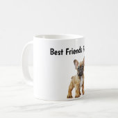 Beste vrienden voor altijd Frenchie Dog Koffiemok (Voorkant links)