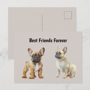 Beste vrienden voor altijd Frenchie Dogs Briefkaart