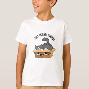 Beste vrienden voor altijd grappige kat en doos wo t-shirt