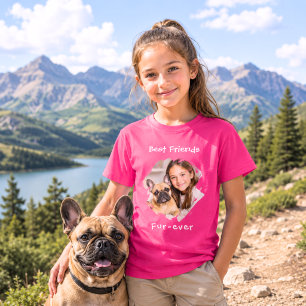 Beste vrienden voor altijd Hond Foto Roze Meisje T-shirt