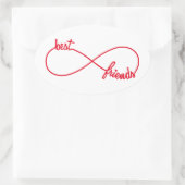 Beste vrienden voor altijd ovale sticker (Tas)