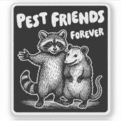 Beste vrienden voor altijd White Print Sticker (Voorkant)