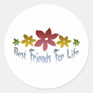 Beste vrienden voor het leven ronde sticker