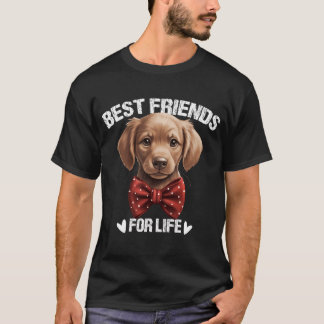 Beste vrienden voor het leven Schattigee puppy T-shirt
