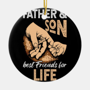 Beste vrienden voor het leven, vader en zoon, Vade Keramisch Ornament