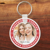 Beste vrienden voor ooit BFF Modern Aangepaste Fot Sleutelhanger (Voorkant)