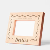 Beste vrienden Wavy Border Laser Gegraveerde Lijstjes (Links)