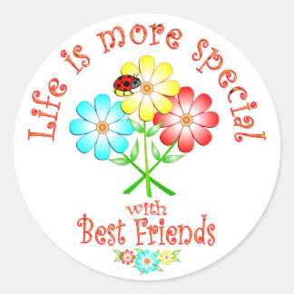 Beste vrienden zijn speciaal ronde sticker