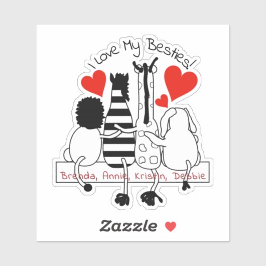 Beste vriendendag sticker (Vel)