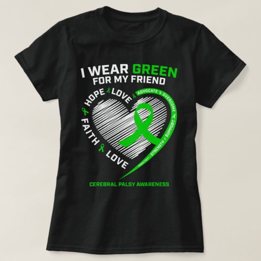 Beste vriendenknoppen die ik groen heb Draag voor T-shirt (Design voorkant)
