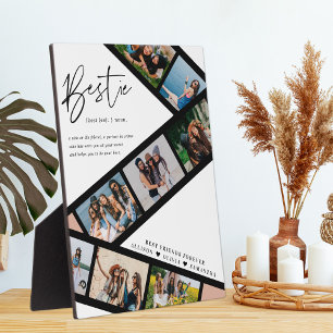 Beste vriendin   Moderne collage met 8 foto's in f Fotoplaat
