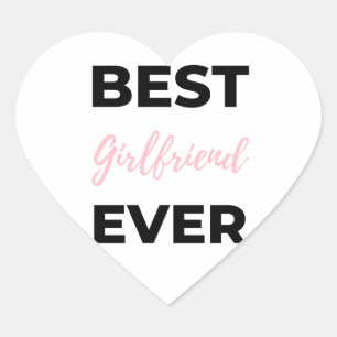 Beste Vriendin ooit zwart Hart Sticker