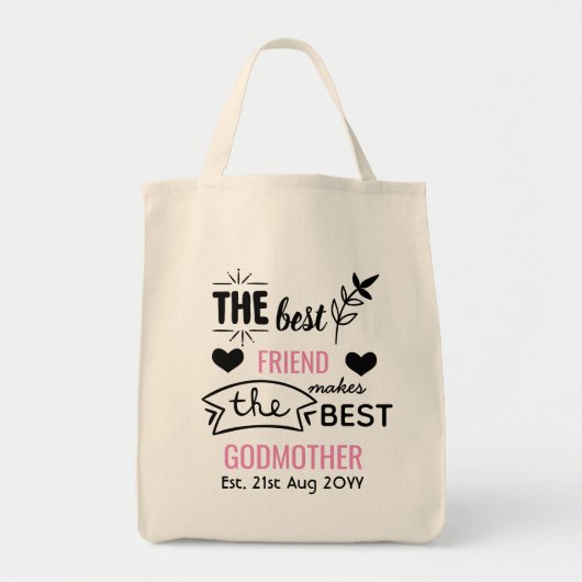 Beste vriendin wordt godmoeder - Persoonlijk moder Tote Bag (Voorkant)