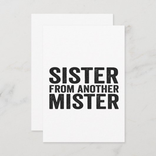 Beste Vriendin Zus Van Een Andere Mister Grappige Bedankkaart (Voorkant / Achterkant)