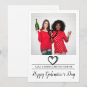 Beste vriendinnen Galentine's Day Feestdagenkaart (Voorkant / Achterkant)