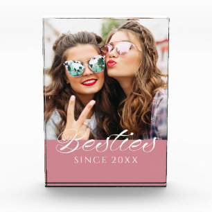 Beste vriendinnen sinds – Roze Vriendschaps Cadeau Fotoblokken
