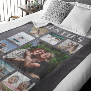 Beste vriendinnen voor altijd fotocollage fleece deken
