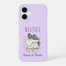 Beste vriendinnen voornaam lila achtergrond