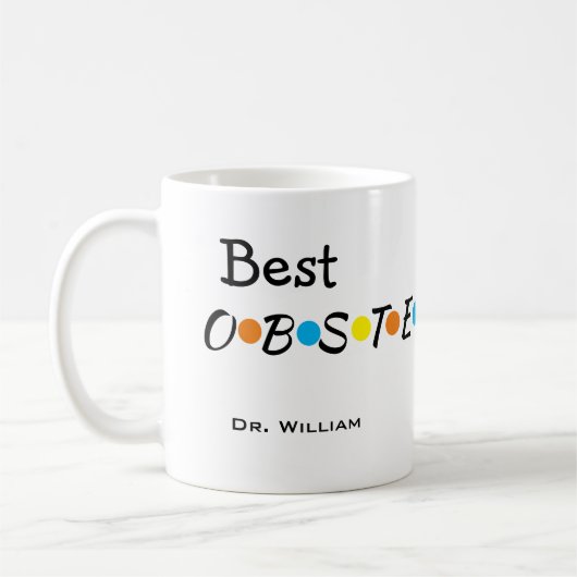 Beste vriendschappelijke verloskundige ooit koffiemok (Links)