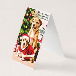 Beste Vrolijke Xmas berichten en Wensen Honden Kaart