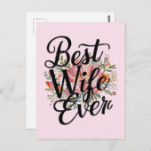 Beste vrouw ooit briefkaart (Voorkant / Achterkant)