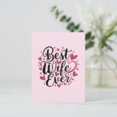 Beste vrouw ooit  briefkaart (Staand voorkant)