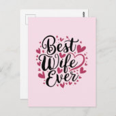 Beste vrouw ooit  briefkaart (Voorkant / Achterkant)