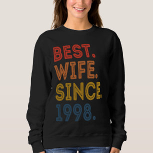 Beste vrouw Sinds 1998 Vintage 23ste huwelijksjubi Trui