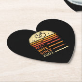 Beste vrouw sinds 2003, retro  moederdag kartonnen onderzetters (Gekanteld)