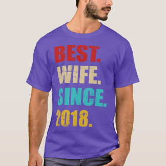 Beste vrouw sinds 2018 voor 5e trouwdag t-shirt