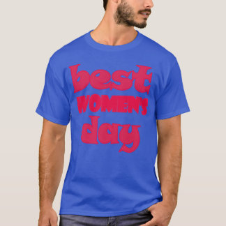 Beste vrouwendag 70s jongen t-shirt