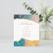 Beste Waarde Agate Glitter BAT MITZVAH Uitnodiging (Staand voorkant)