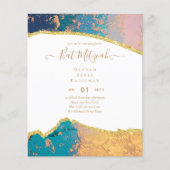 Beste Waarde Agate Glitter BAT MITZVAH Uitnodiging (Voorkant)