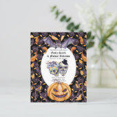 Beste waarde HALLOWEEN Huwelijksuitnodiging Schede (Staand voorkant)