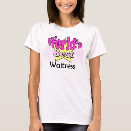 Beste Waitress ter wereld T-shirt (Voorkant)