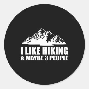 Beste Wandelkunst voor Mannen Vrouwen Buiten Wande Ronde Sticker