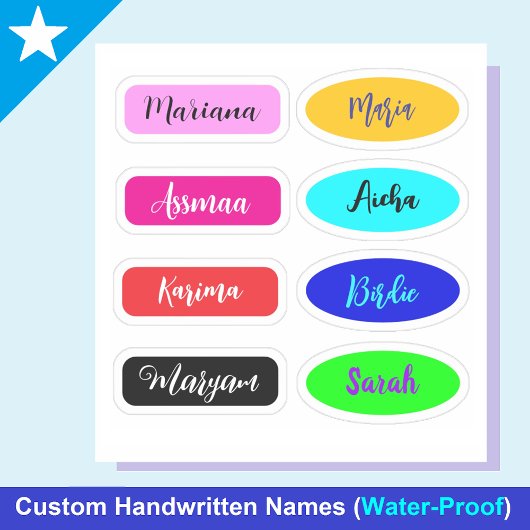 Beste Waterdichte Handgeschreven Script Naam Stick Sticker