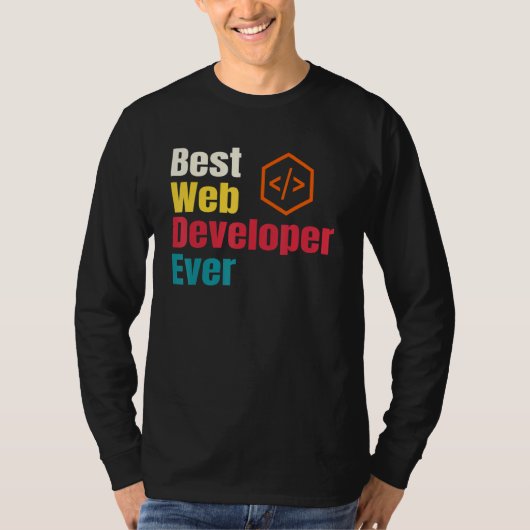 Beste webontwikkelaar website programmeur codeur c t-shirt (Voorkant)