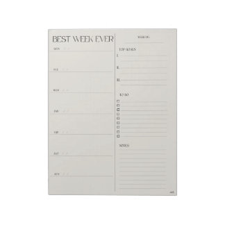 beste weekplanner - MAANDAG START Notitieblok