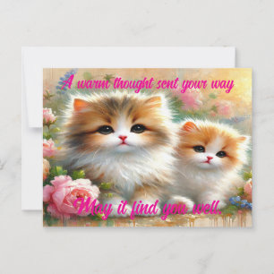 Beste wensen Briefkaart voor kattenliefhebbers
