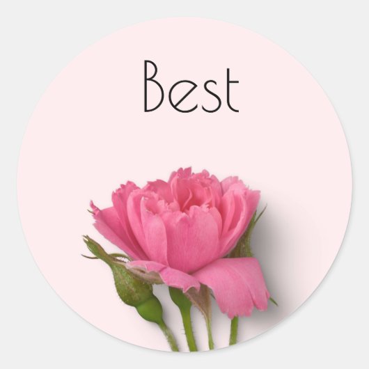 Beste wensen Flower Sticker (Voorkant)