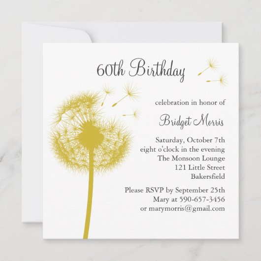 Beste wensen! Geel Kaart (Voorkant)