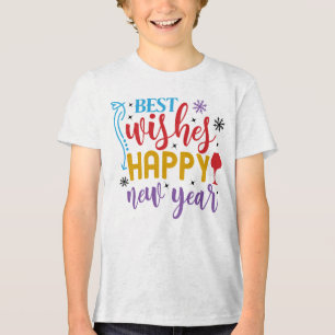 Beste Wensen Gelukkig Nieuwjaar Design-80967 Tri-Blend Shirt