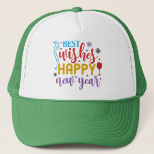 Beste Wensen Gelukkig Nieuwjaar Design-80967 Trucker Pet