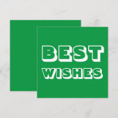 Beste wensen, goede lul, groene witte kaart (Voorkant / Achterkant)