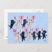 Beste wensen Labradors schilderij Briefkaart (Voorkant / Achterkant)