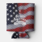 Beste wensen Merry Kerstmis Verenigde Staten Vlag Blikjeskoeler (Voorkant)